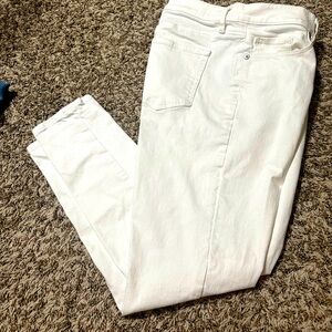 Loft white denim skinny jean
